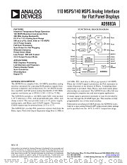 AD9883A datasheet pdf Analog Devices