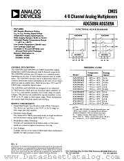 ADG508A-ADG509A datasheet pdf Analog Devices