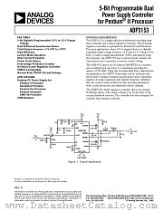 ADP3153ARU datasheet pdf Analog Devices