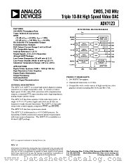 ADV7123JST240 datasheet pdf Analog Devices