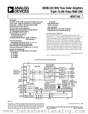 ADV7150 datasheet pdf Analog Devices