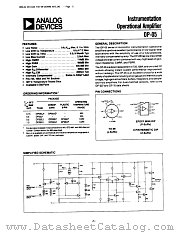 OP-05J datasheet pdf Analog Devices