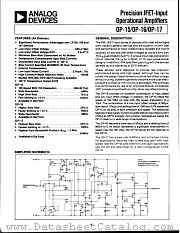 OP-17CZ/883 datasheet pdf Analog Devices