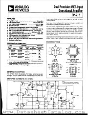 OP-215EZ datasheet pdf Analog Devices