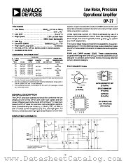 OP-27EP datasheet pdf Analog Devices