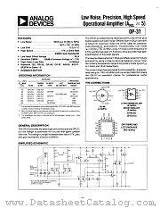 OP-37AZ datasheet pdf Analog Devices