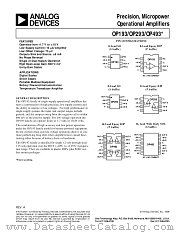 OP493FP datasheet pdf Analog Devices