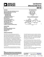 AD8138 datasheet pdf Analog Devices