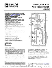 AD8178 datasheet pdf Analog Devices
