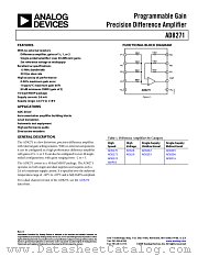 AD8271 datasheet pdf Analog Devices