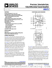 AD8475 datasheet pdf Analog Devices