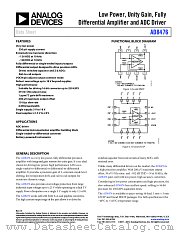 AD8476 datasheet pdf Analog Devices