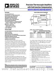 AD8496 datasheet pdf Analog Devices