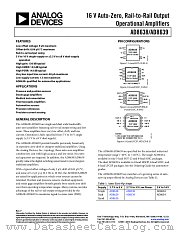 AD8638 datasheet pdf Analog Devices