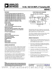 AD9445 datasheet pdf Analog Devices