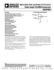 ADCMP609 datasheet pdf Analog Devices