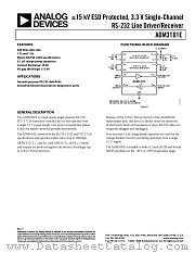 ADM3101E datasheet pdf Analog Devices