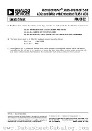 ADUC832 datasheet pdf Analog Devices