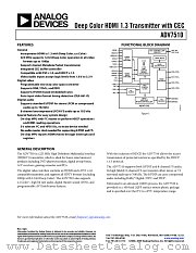 ADV7510 datasheet pdf Analog Devices