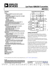 ADV7525 datasheet pdf Analog Devices