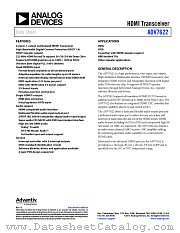 ADV7622 datasheet pdf Analog Devices