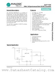 AAT1150 datasheet pdf ANALOGIC TECH