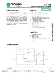 AAT1154 datasheet pdf ANALOGIC TECH