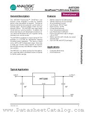 AAT3200 datasheet pdf ANALOGIC TECH