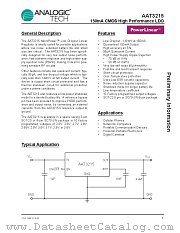 AAT3215 datasheet pdf ANALOGIC TECH