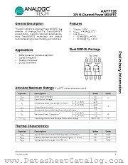 AAT7128 datasheet pdf ANALOGIC TECH