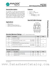 AAT7551 datasheet pdf ANALOGIC TECH