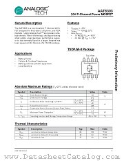 AAT8303 datasheet pdf ANALOGIC TECH