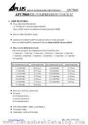 APC5860 datasheet pdf Aplus Integrated Circuits