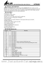 API860G datasheet pdf Aplus Integrated Circuits