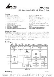 APU4003 datasheet pdf Aplus Integrated Circuits