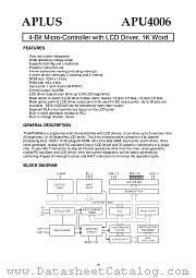 APU4006 datasheet pdf Aplus Integrated Circuits