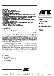 TS68040 datasheet pdf Atmel