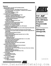 ATMEGA128L datasheet pdf Atmel