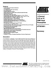 AT78C6001 datasheet pdf Atmel