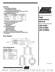 ATF16V8BQL datasheet pdf Atmel