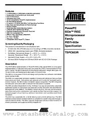 TSPC603R datasheet pdf Atmel
