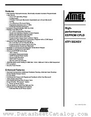 ATF1502ASV datasheet pdf Atmel