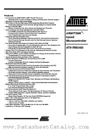 AT91RM3400 datasheet pdf Atmel