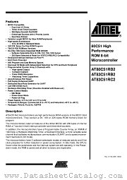 AT80C51RD2 datasheet pdf Atmel