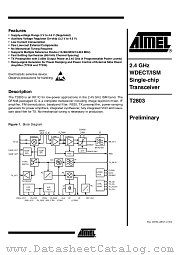 T2803 datasheet pdf Atmel