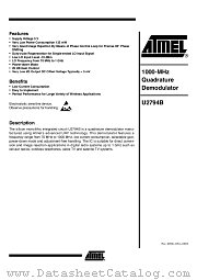 U2794B datasheet pdf Atmel