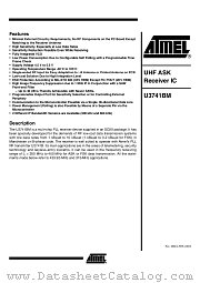 U3741BM datasheet pdf Atmel
