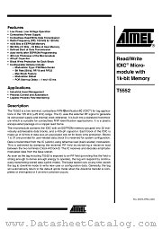 T5552 datasheet pdf Atmel