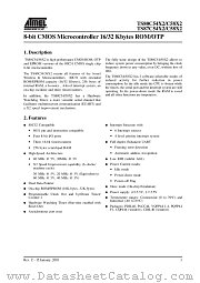 TS80C54X2 datasheet pdf Atmel