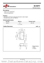 BC807F datasheet pdf AUK Corp